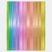 レインボーストライプズ フリースブランケット (正面)