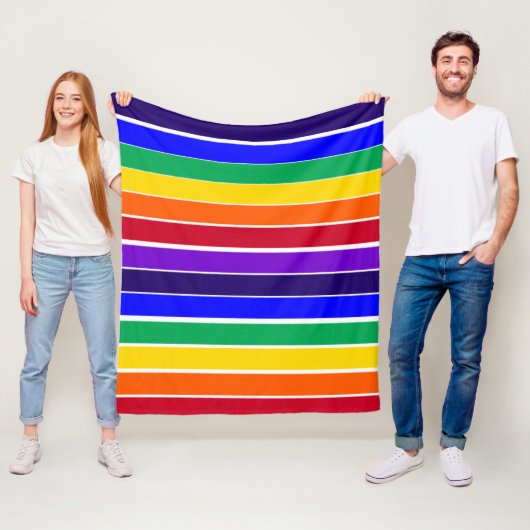 レインボーストライプズ フリースブランケット (インサイチュ)