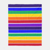 レインボーストライプズ フリースブランケット (正面)