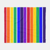レインボーストライプズ フリースブランケット (正面(横))