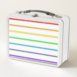 レインボーストライプズ メタルランチボックス