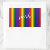 レインボーストライプズ 長方形シール (バッグ)