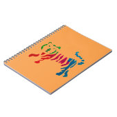 レインボーストライプタイガーアート ノートブック (左側)