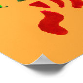 レインボーストライプタイガーアート ポスター (角)