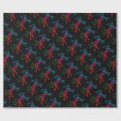 レインボーストライプタイガーアート ラッピングペーパー (フラット)