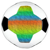 レインボーストライプテクスチャ サッカーボール (回転)