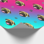 レインボーストライプパグラッピング紙 ラッピングペーパー (角)