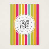 レインボーストライプパタンイヤリングディスプレイカード (裏面)