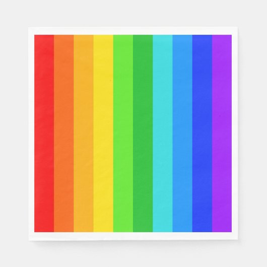 レインボーストライプパターン#2 スタンダードランチョンナプキン (正面)