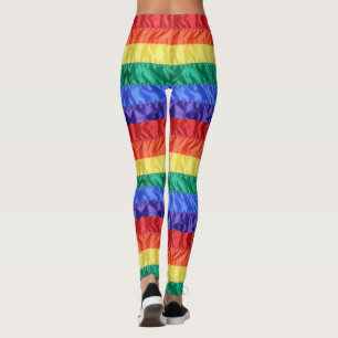 レインボーストライプフラインボーゲイプライドLGBT LGBTQ レギンス