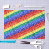 レインボーストライプフラインボーゲイプライドLGBT LGBTQ+ 薄葉紙 (クラフト)