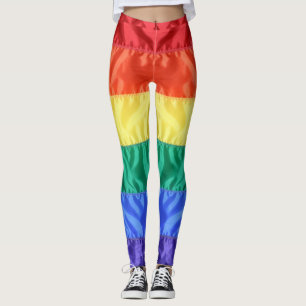 レインボーストライプフラインボーLGBT LGBTQ+ゲイプライド レギンス