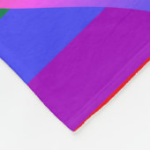 レインボーストライププライドとハート&名前をカスタムする フリースブランケット (角)