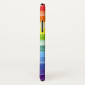 レインボーストライププライドカラフルおもしろいイニシャル名 Case-Mate iPhoneケース (裏面/右)