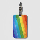 レインボーストライプラゲッジタグ ラゲッジタグ (正面縦)