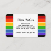 レインボーストライプー |カスタマイズ 名刺 (裏面)