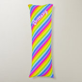 レインボーストライプ体ピローという名前 ボディピロー (正面縦)