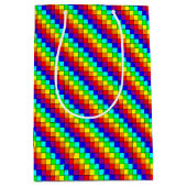 レインボーストライプ抱き枕 ミディアムペーパーバッグ (正面)