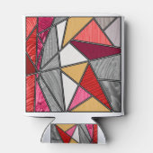 レインボーストライプ抽象デザイン 缶クーラー (裏面)