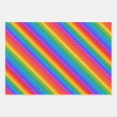 レインボーストライプ抽象芸術ラッピング紙セット ラッピングペーパーシート (正面3)