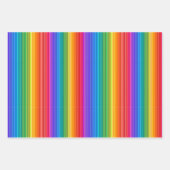 レインボーストライプ抽象芸術ラッピング紙セット ラッピングペーパーシート (正面)