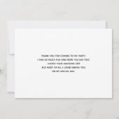 レインボーストライプ金ゴールドフェイクグリッターありがとう サンキューカード (裏面)