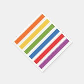レインボーストライプ スタンダードカクテルナプキン (角)