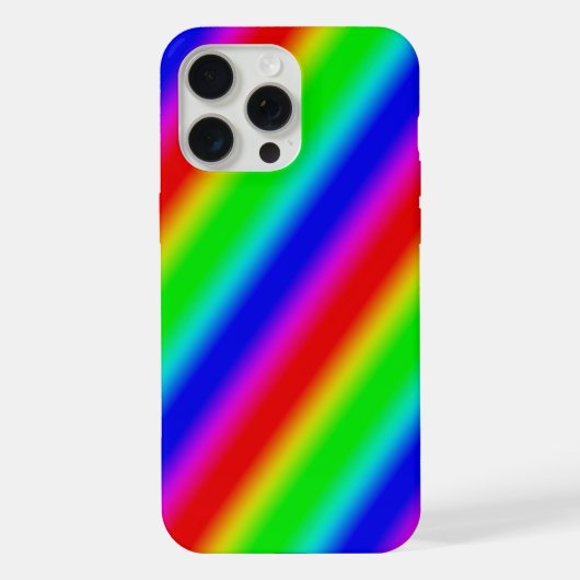 レインボーストライプ - パターン iPhoneケース (裏面)