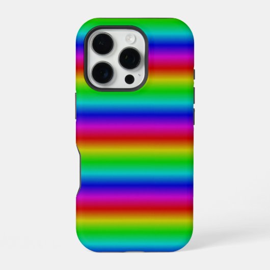 レインボーストライプ - パターン iPhoneケース (裏面)