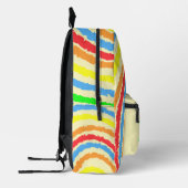 レインボーストライプ モノグラム ネーム プリントバックパック (左)