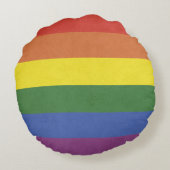 レインボーストライプ ラウンドクッション (裏面)