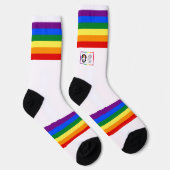 レインボーストライプAOSA AWSFプライドクルーソックス ソックス (右)