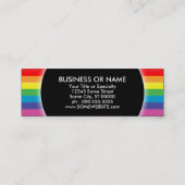 レインボーストライプQRコード スキニー名刺 (裏面)