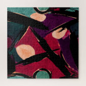 レインボーストリーク:抽象芸術アクリルテクスチャ ジグソーパズル (横)