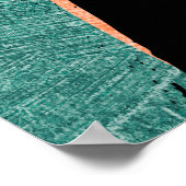 レインボーストリーク：抽象芸術アクリルテクスチャ ポスター (角)