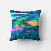 レインボーストームエアブラシアートプラッシュ装飾用クッション クッション (裏面)