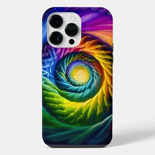 レインボースパイラルアウト iPhoneケース (裏面)