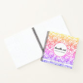 レインボースパイラルドードルパターンのスケッチブック ノートブック (内部)