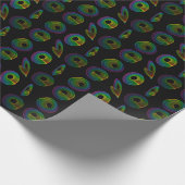 レインボースパイラルフラクタル小パターン ラッピングペーパー (角)