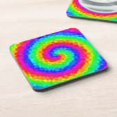 レインボースパイラルモザイクタイル コースター (左側)
