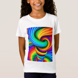レインボースパイラルヴォルテックス アブストラクト - サイケデリックカラー Tシャツ