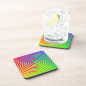 レインボースパイラル懸命プラスティックコースター コースター (右側)