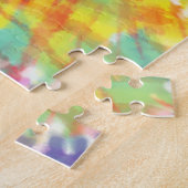 レインボースパイラル絞り染め8x10 ジグソーパズル (側面)