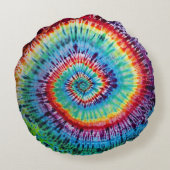 レインボースパイラル装飾用クッション ラウンドクッション (裏面)