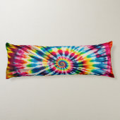 レインボースパイラル – クラシックタイダイデザイン ボディピロー (裏面)