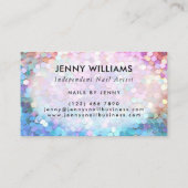 レインボースパークルグリッターパステルネイルアーティスト 名刺 (裏面)