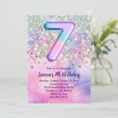 レインボースパークルグリッター7thバースデーパーティー 招待状 (スタンド正面)