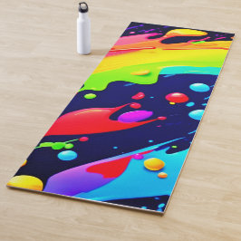 レインボースプラッシュアート ヨガマット