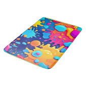 レインボースプラッシュ絵を描アート バスマット (アングル)