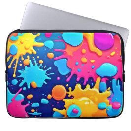 レインボースプラッシュ絵を描アート ラップトップスリーブ